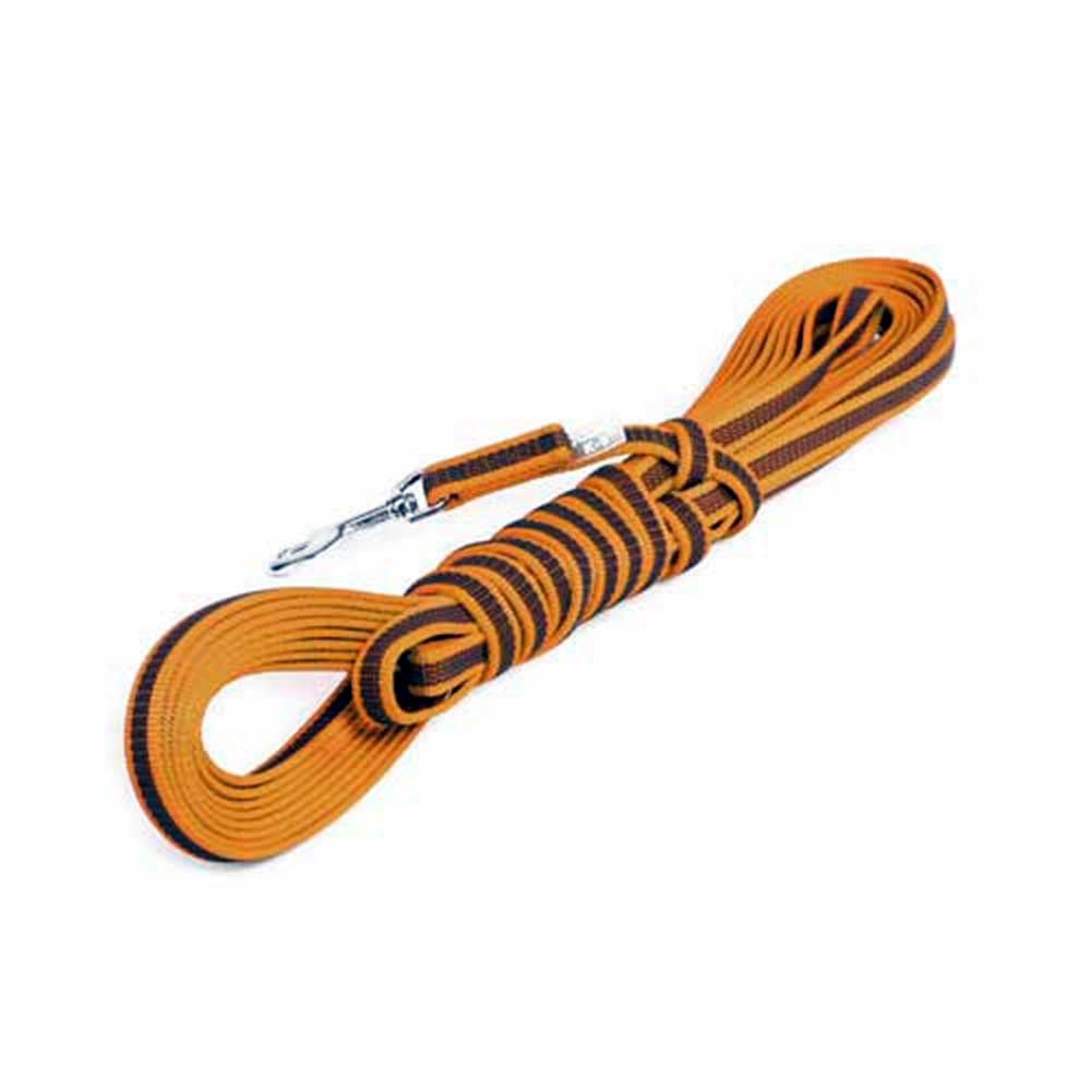 J-K9 C&G Leash -Orange-Grey W(1/2"/14mm)xL (33ft / 10 m)w/Handle,Max 66lb/30 kg