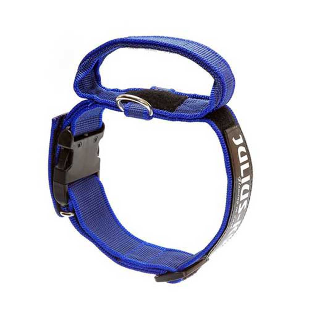 J-K9 C&G Collar Closable Handle Blue W(1.6" /40 mm) Circum (14.9"-20" / 38-53cm)