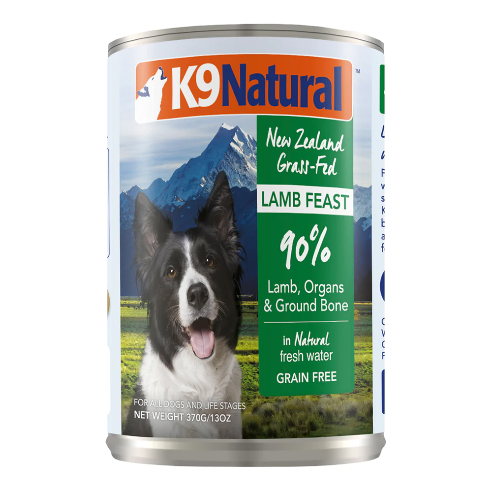 K9 Natural Canned Lamb Feast Dog Food 370 g / 13 oz