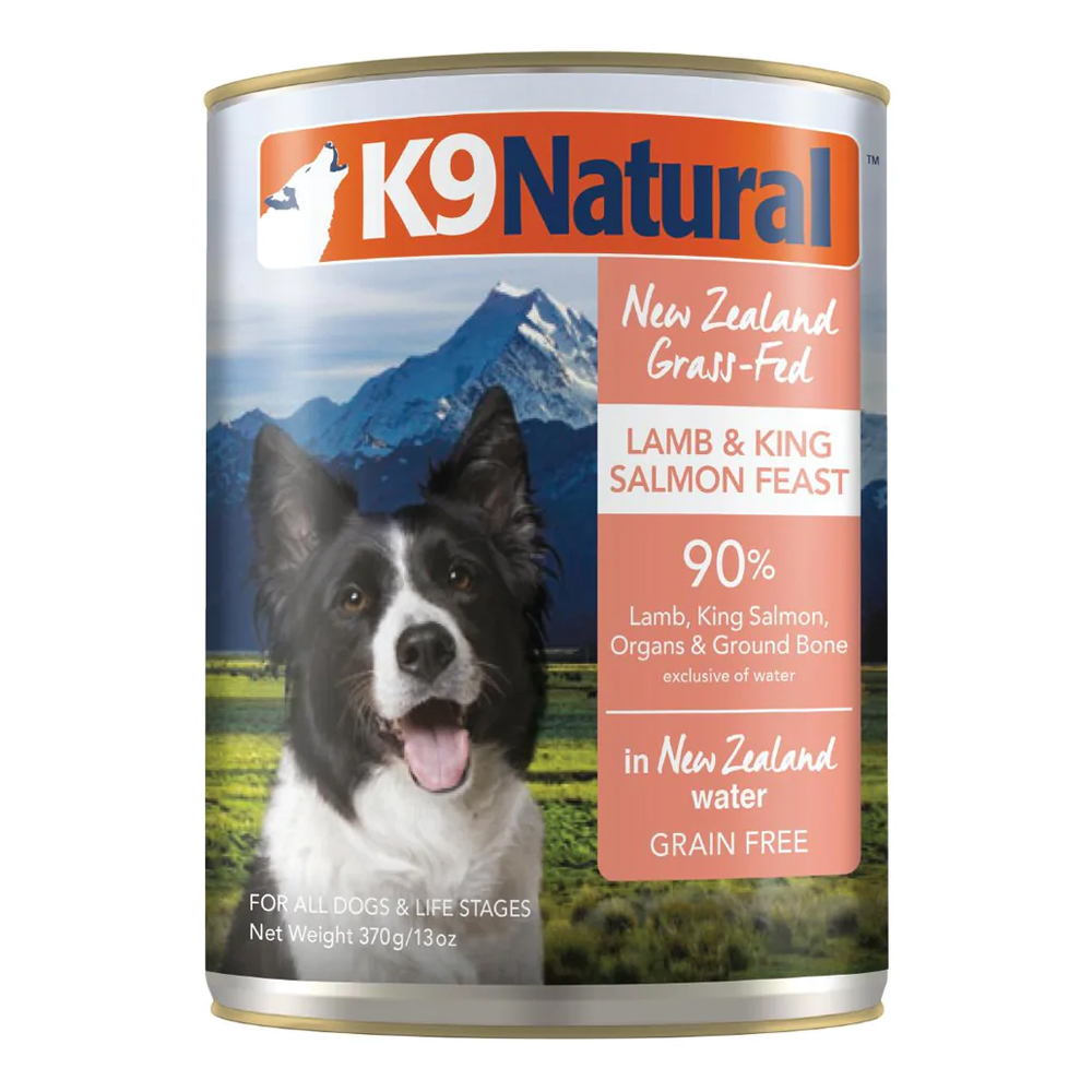 K9 Natural Canned Lamb & King Salmon Feast Dog Food 13 oz (370 g)