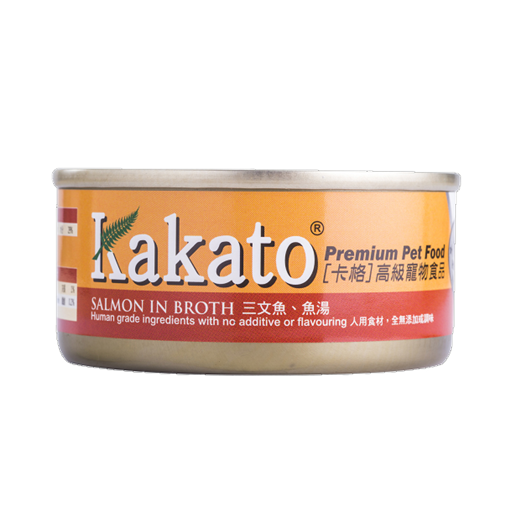 Kakato Premium Salmon in Broth Canned Cat & Dog Food 170 g