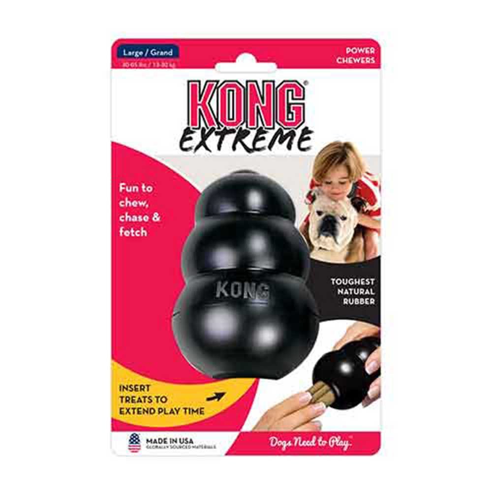 Kong Extreme Black Rubber Dog Toy Large