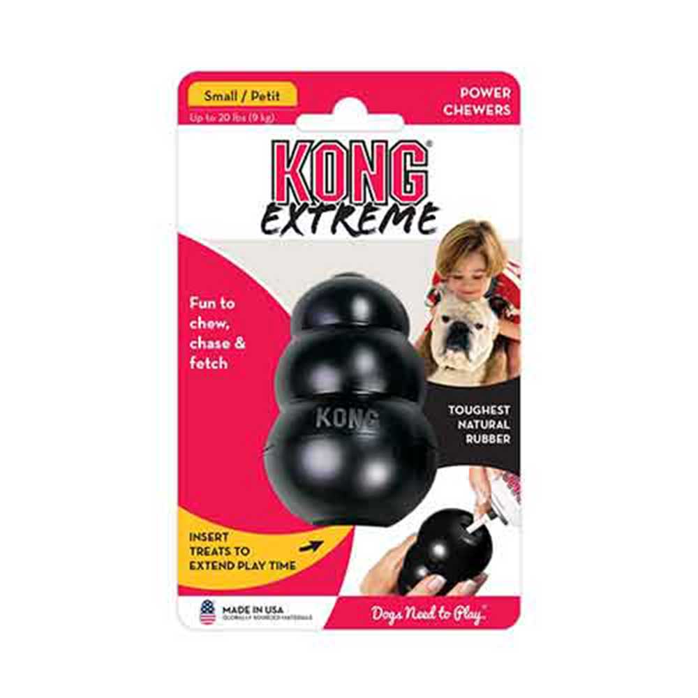 Kong Extreme Black Rubber Dog Toy Small