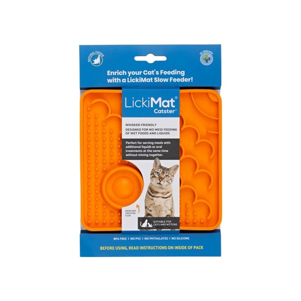 LickiMat Classic Catster For Cats Orange