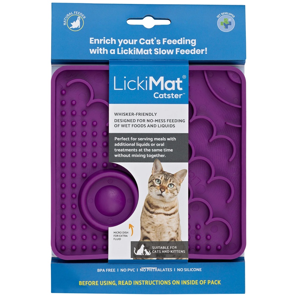 LickiMat Classic Catster For Cats Purple