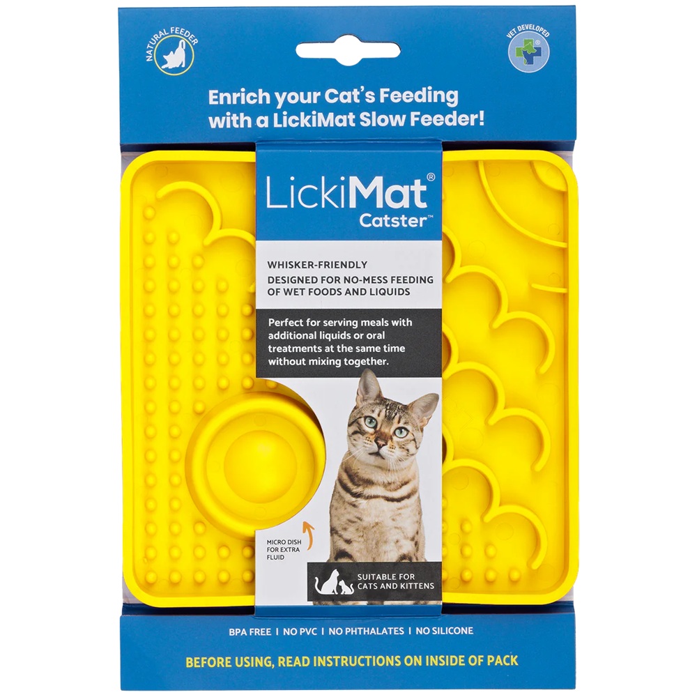 LickiMat Classic Catster For Cats Yellow