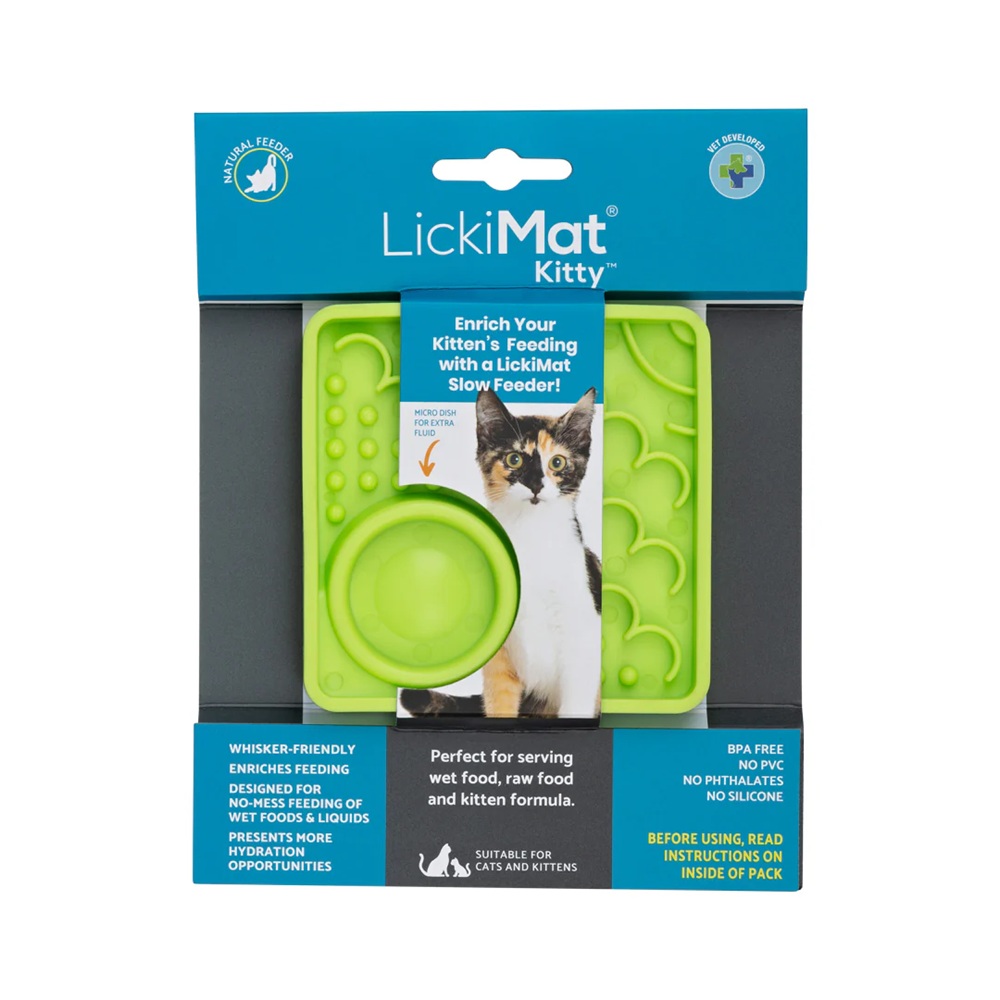 LickiMat Classic Kitty For Cats Green