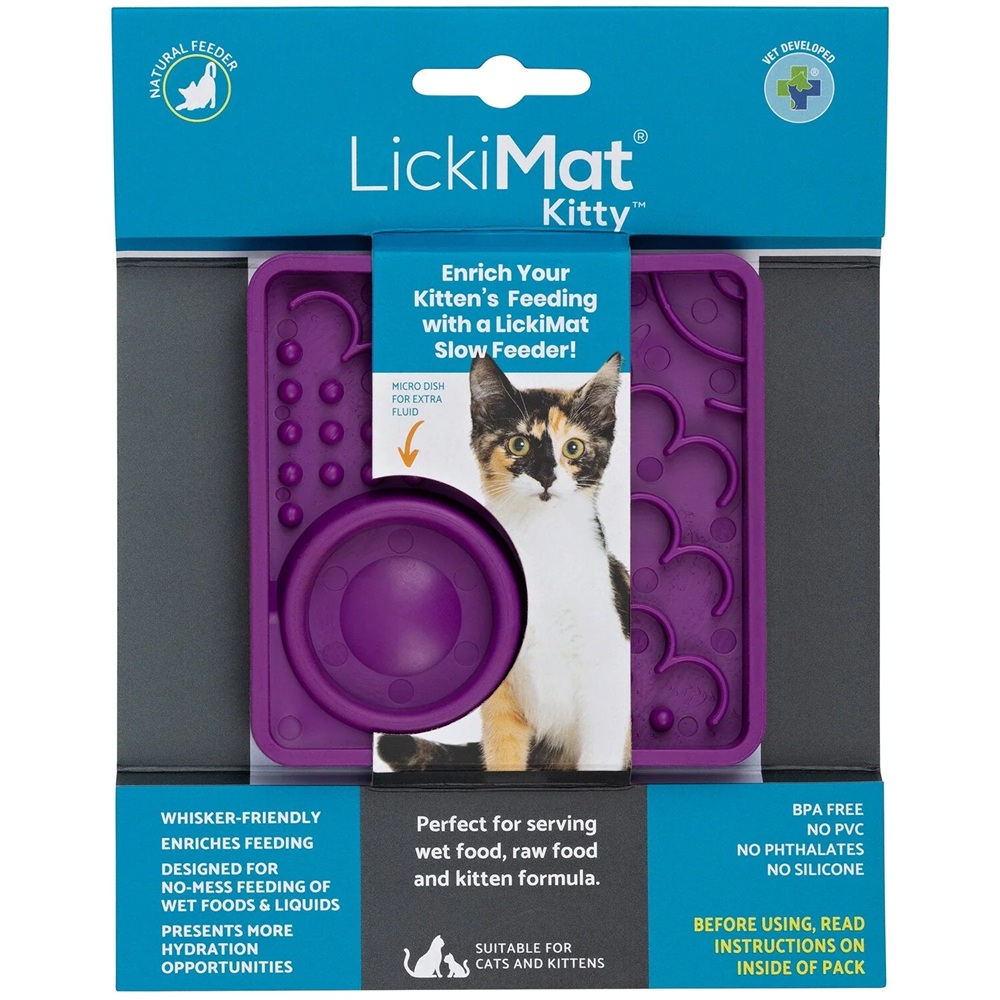 LickiMat Classic Kitty For Cats Purple