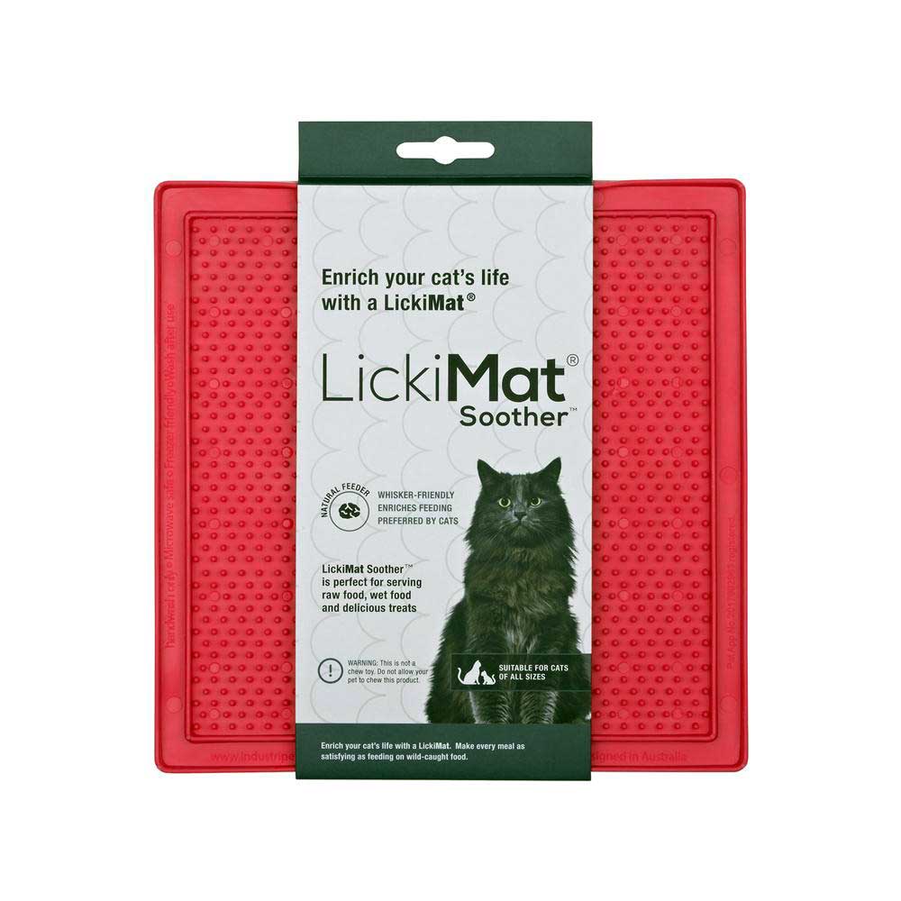 Lickimat Soother Treat Mat for Cats, Pink