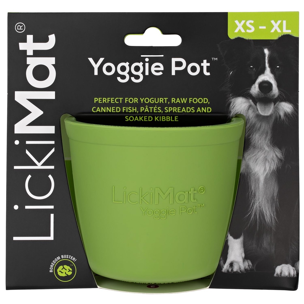 LickiMat Yoggie Pot For Dogs Green