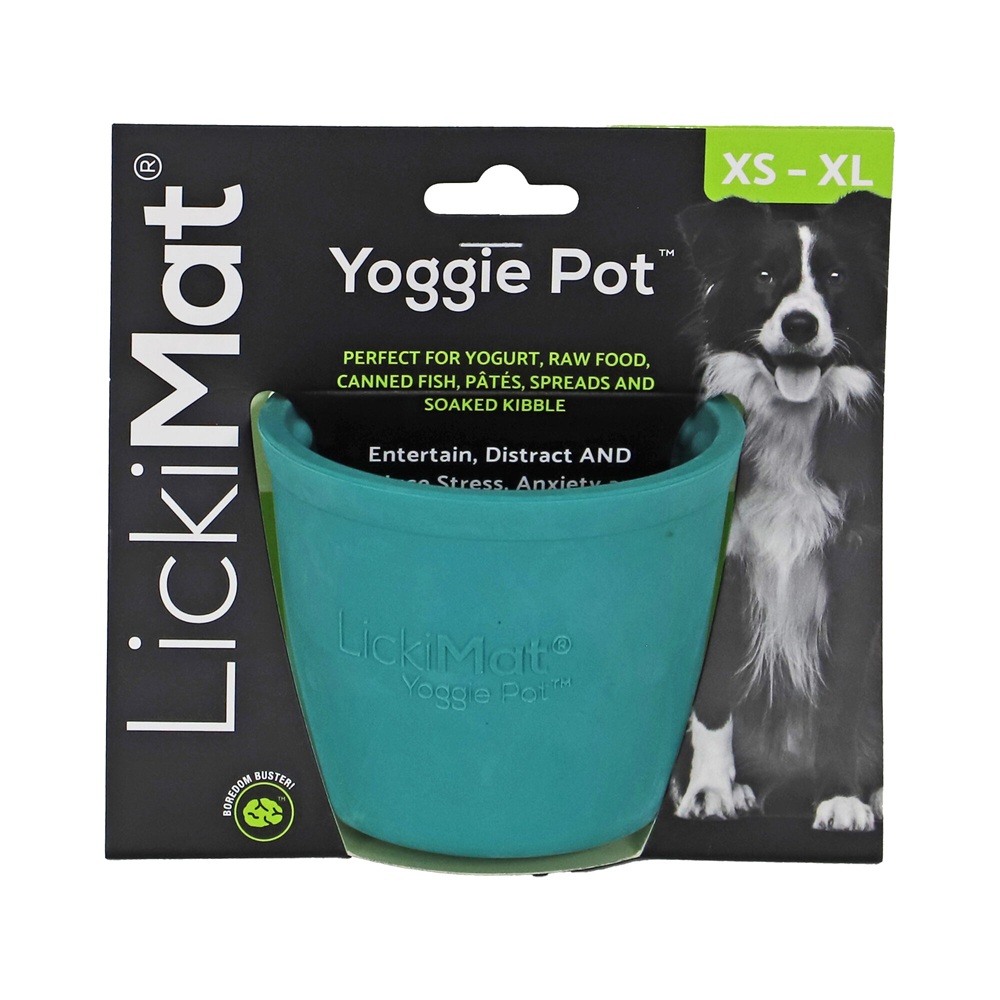 LickiMat Yoggie Pot For Dogs Turquoise