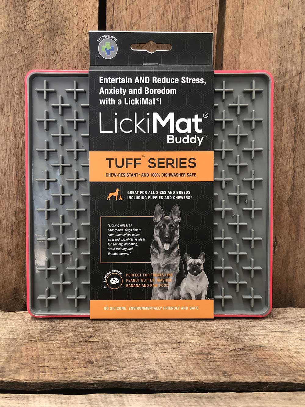 Lickimat Tuff Buddy Treat Mat For Dogs, Red