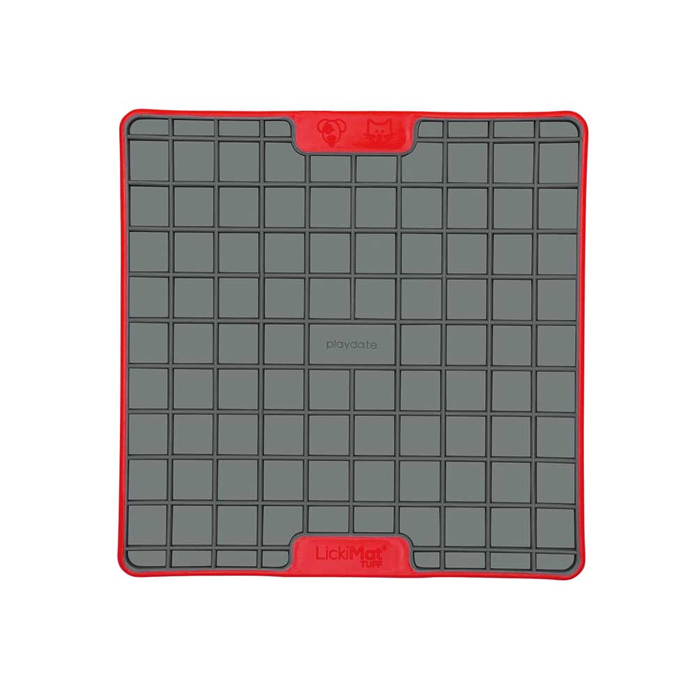 Lickimat Tuff Playdate Treat Mat for Dogs, Red