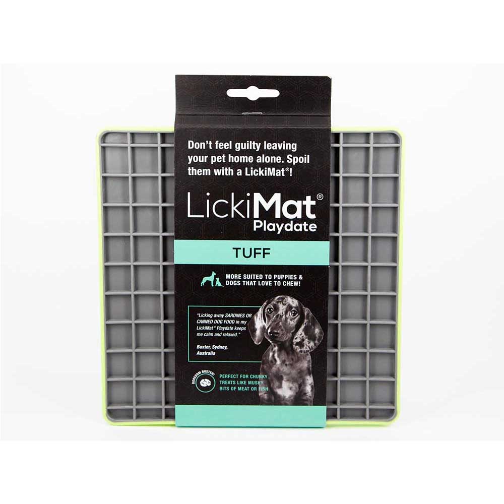 Lickimat Tuff Playdate Treat Mat for Dogs, Green