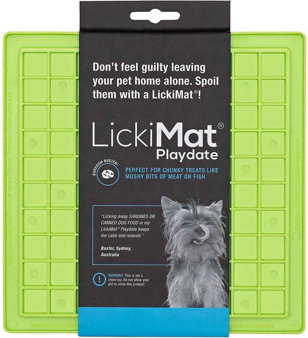 Lickimat Playdate Treat Mat For Dogs, Green