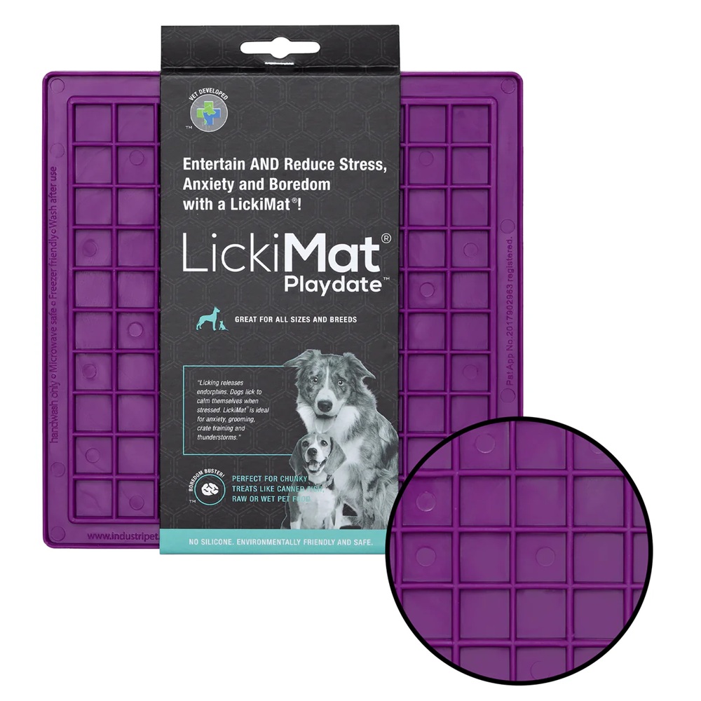 Lickimat Playdate Treat Mat For Dogs, Purple