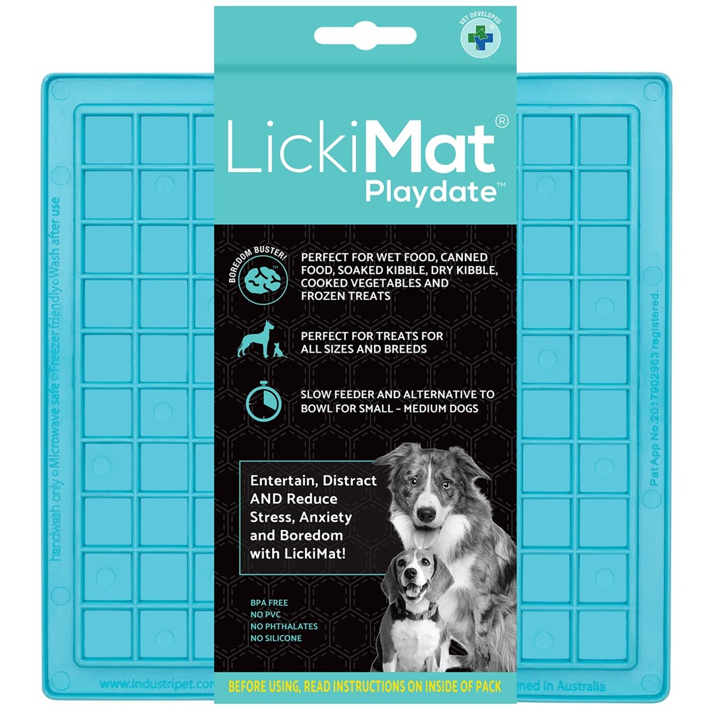 Lickimat Playdate Treat Mat For Dogs, Turquoise