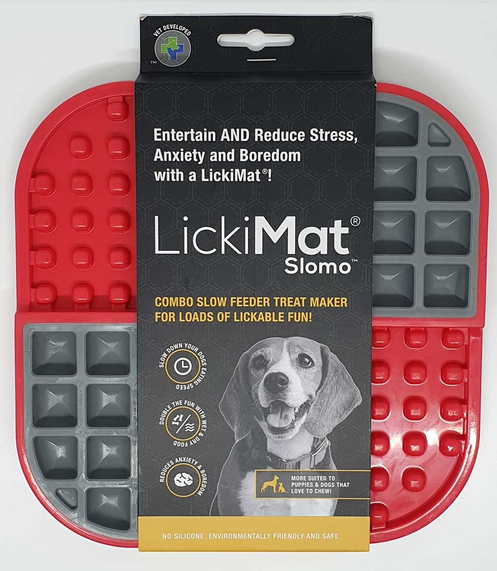 Lickimat Slomo Treat Mat Cat Red