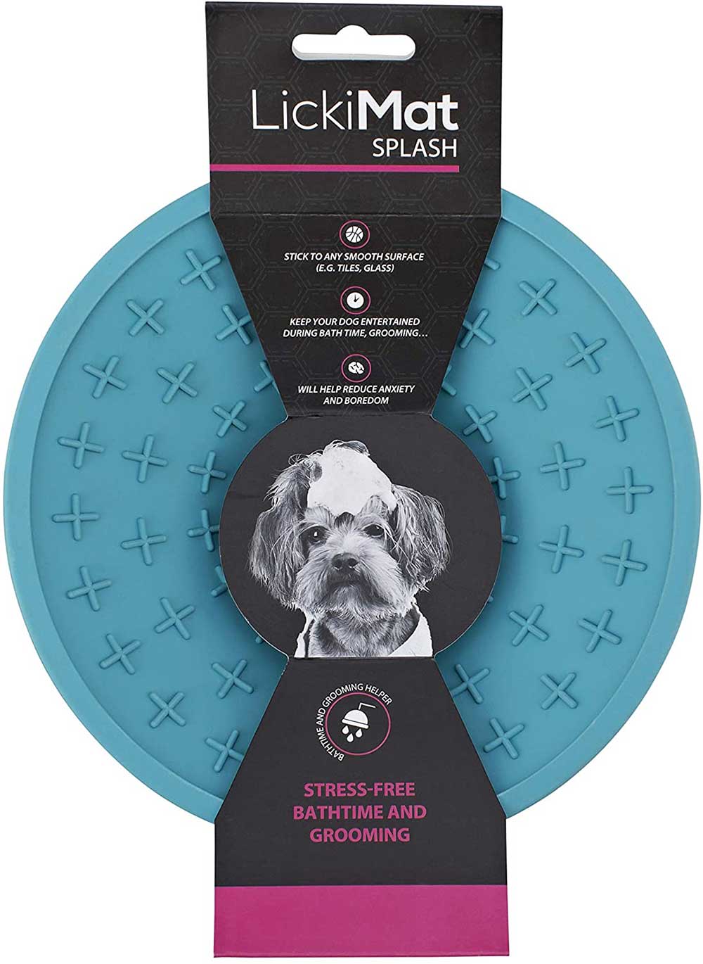 Lickimat Splash Bowl Slow Feeder Treat Bowl For Dogs, Blue