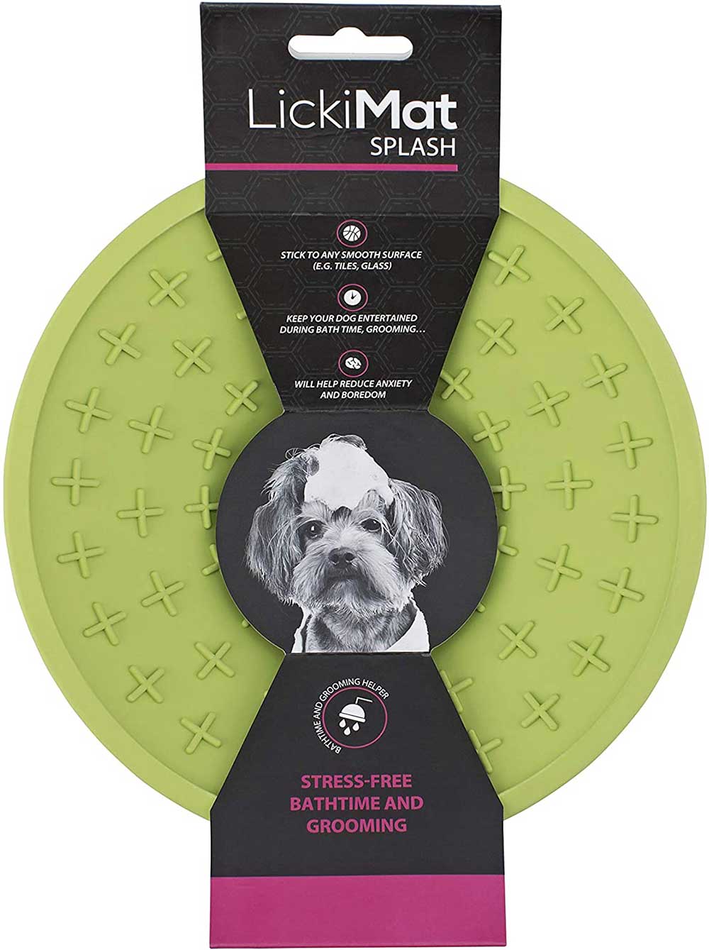 Lickimat Splash Bowl Slow Feeder Treat Bowl For Dogs & Cats, Green