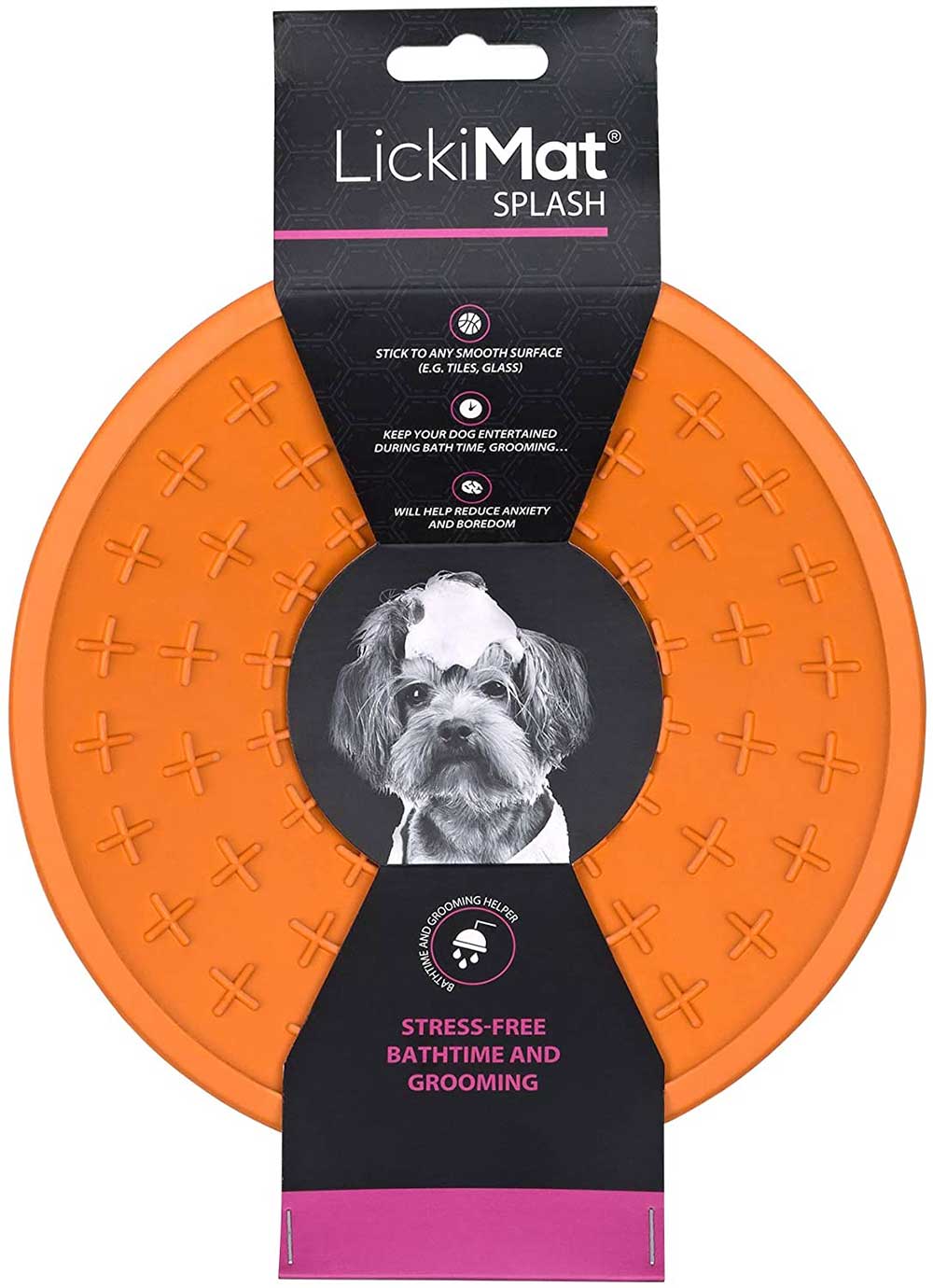 Lickimat Splash Bowl Slow Feeder Treat Bowl For Dogs, Orange