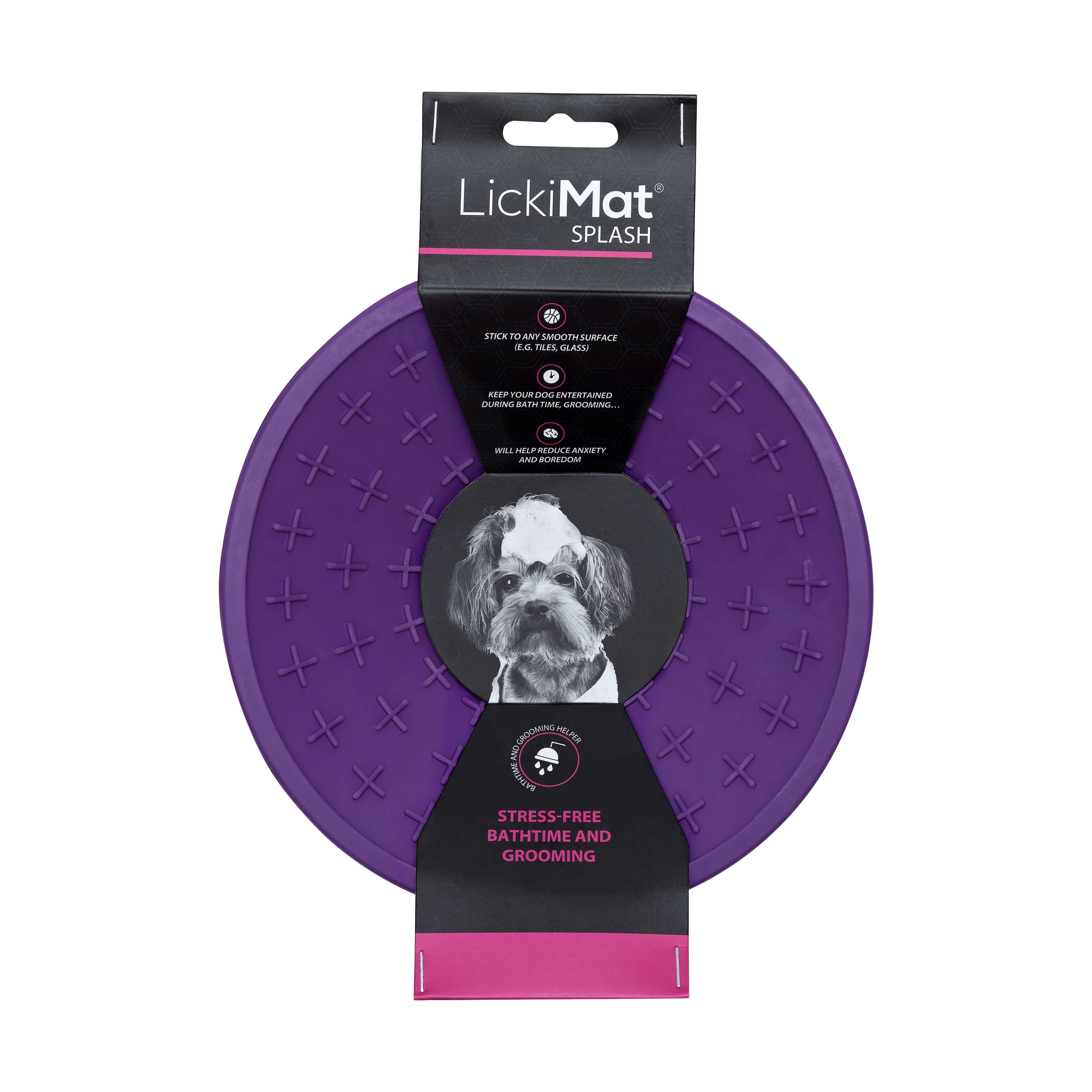 Lickimat Splash Bowl Slow Feeder Treat Bowl For Dogs, Purple