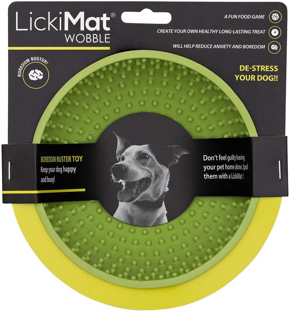 Lickimat Wobble Bowl Treat For Dogs & Cats, Green