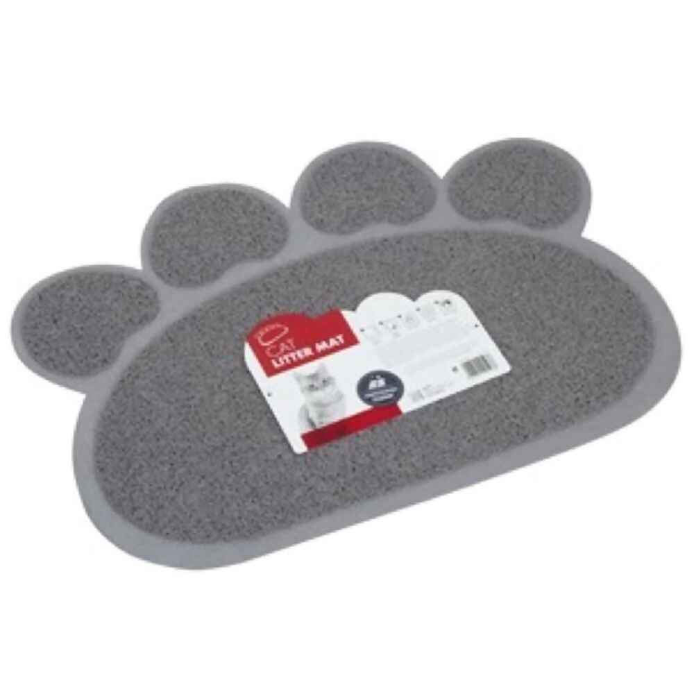 MPets Paw Cat Litter Mat Grey