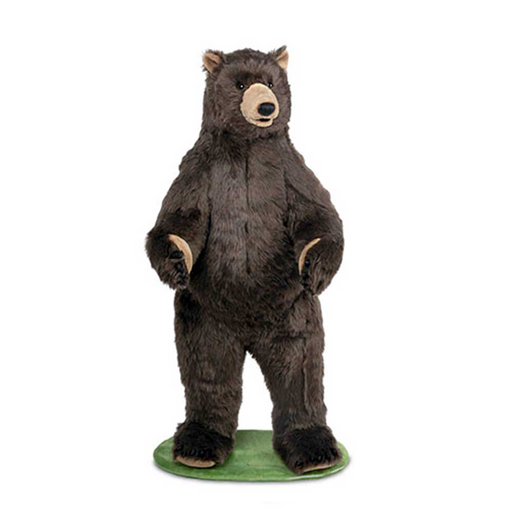 Melissa & Doug Lifelike Plush Grizzly Bear Animal Toy