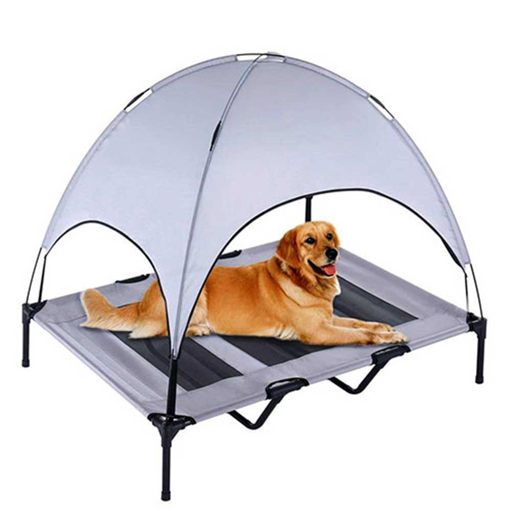 Midlee Dog Cot with Canopy Elevated Pet