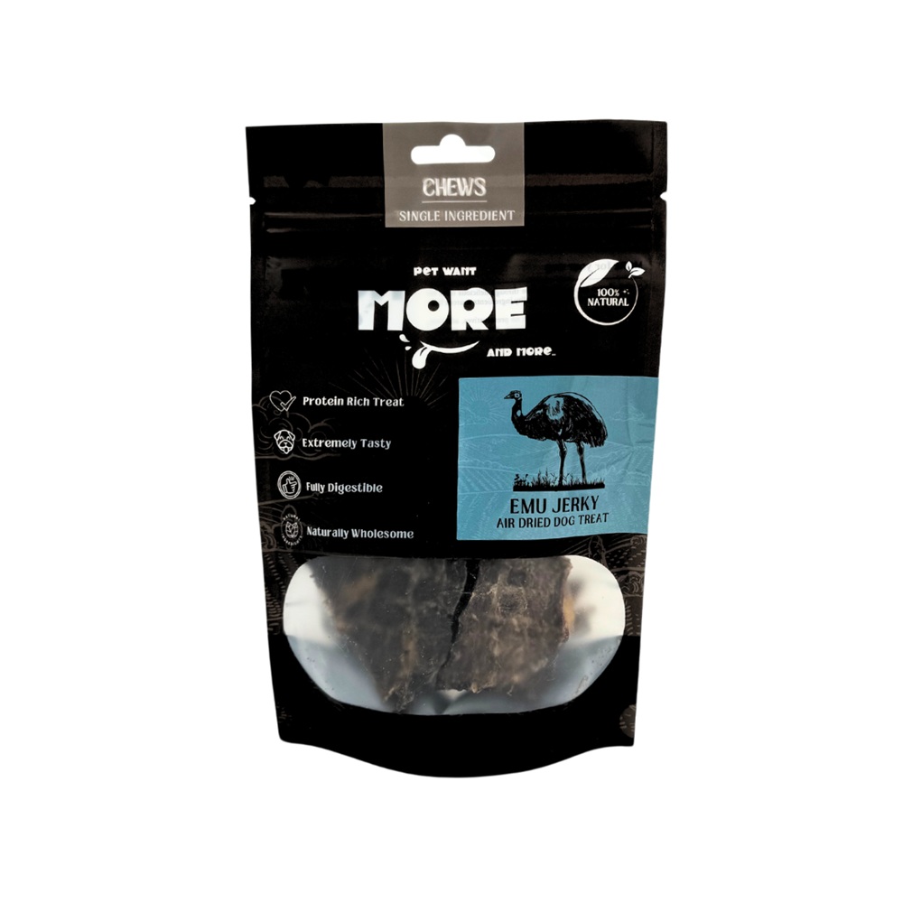 More Air-Dried Emu Jerky Dog Treat 80g