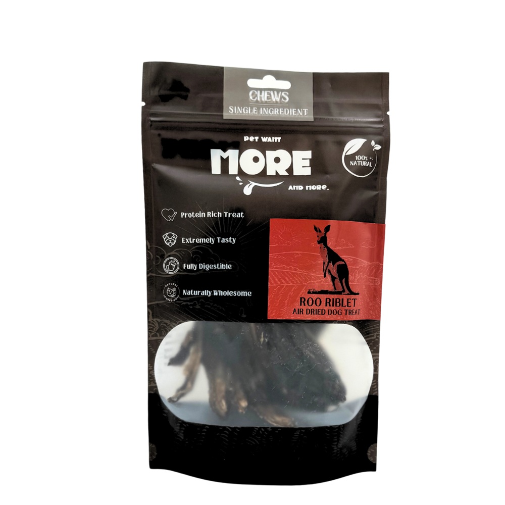 More Air-Dried Roo Riblet Dog Treat 160g