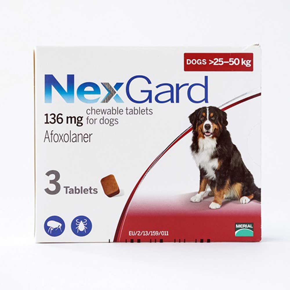 NexGard Chews For Large Dogs 25-50 kg (60.1-121 lbs) 3 Pack