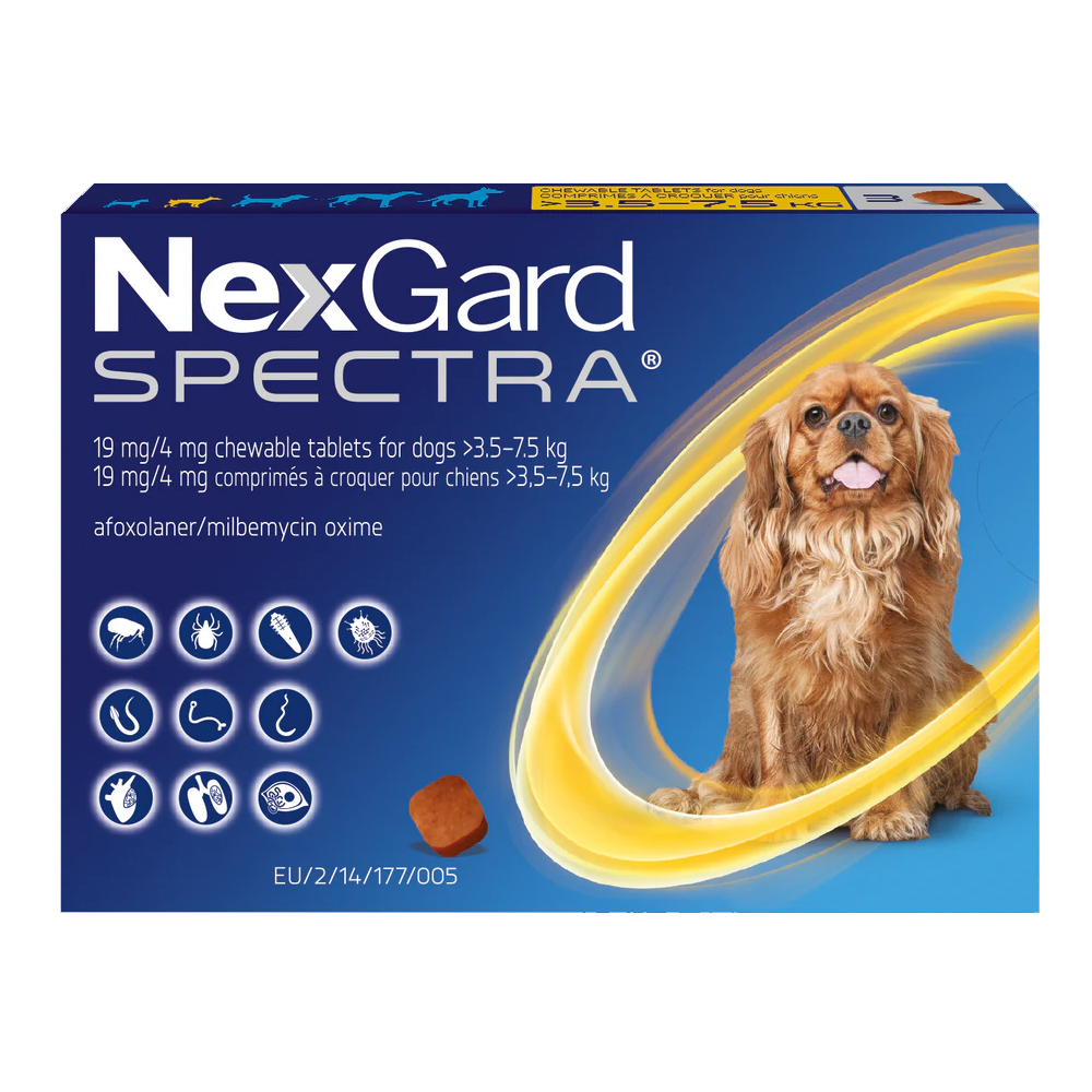 NexGard Spectra Chews For Small Dog 3.5-7.5Kg 3Pack