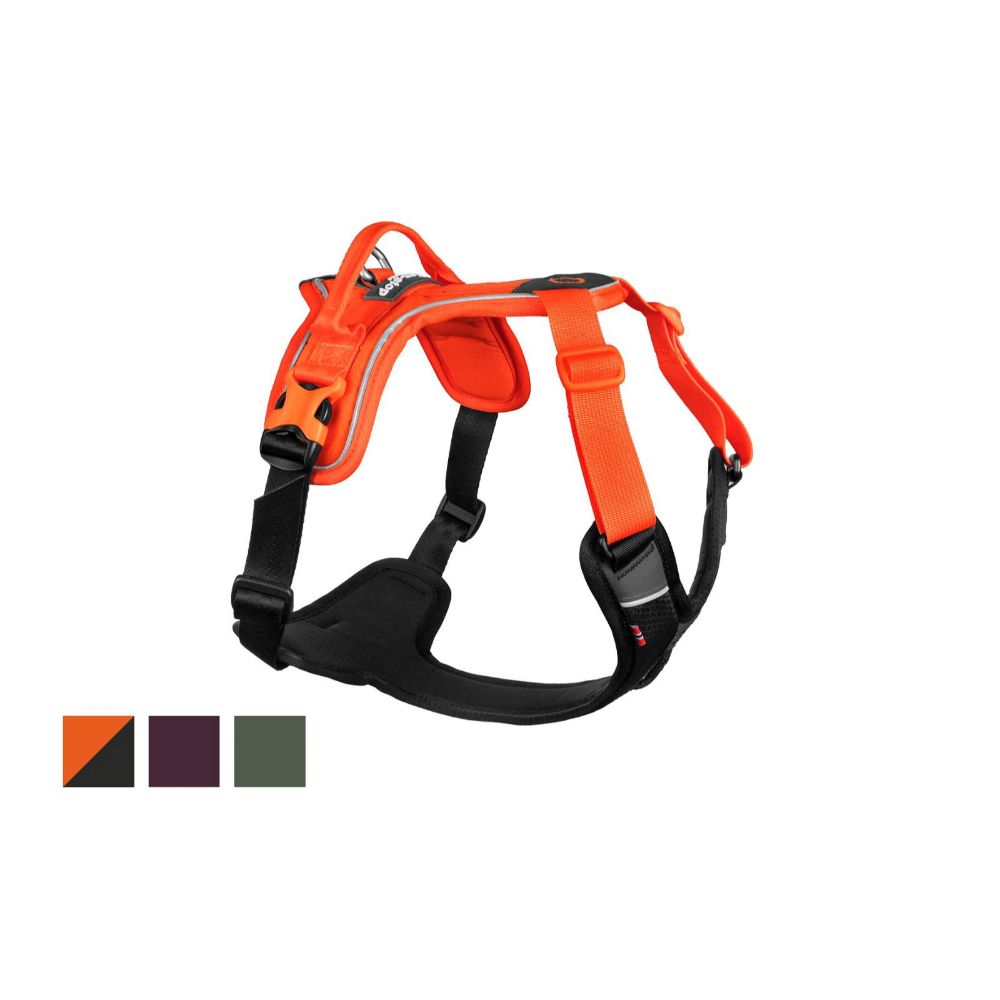 Non-Stop Unisex Harness For Dogs Ramble Black/Orange