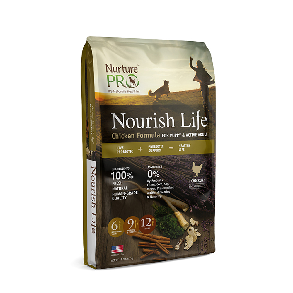 Nurture Pro Nourish Life Chicken Formula for Puppy & Active Adult, 12.5lb