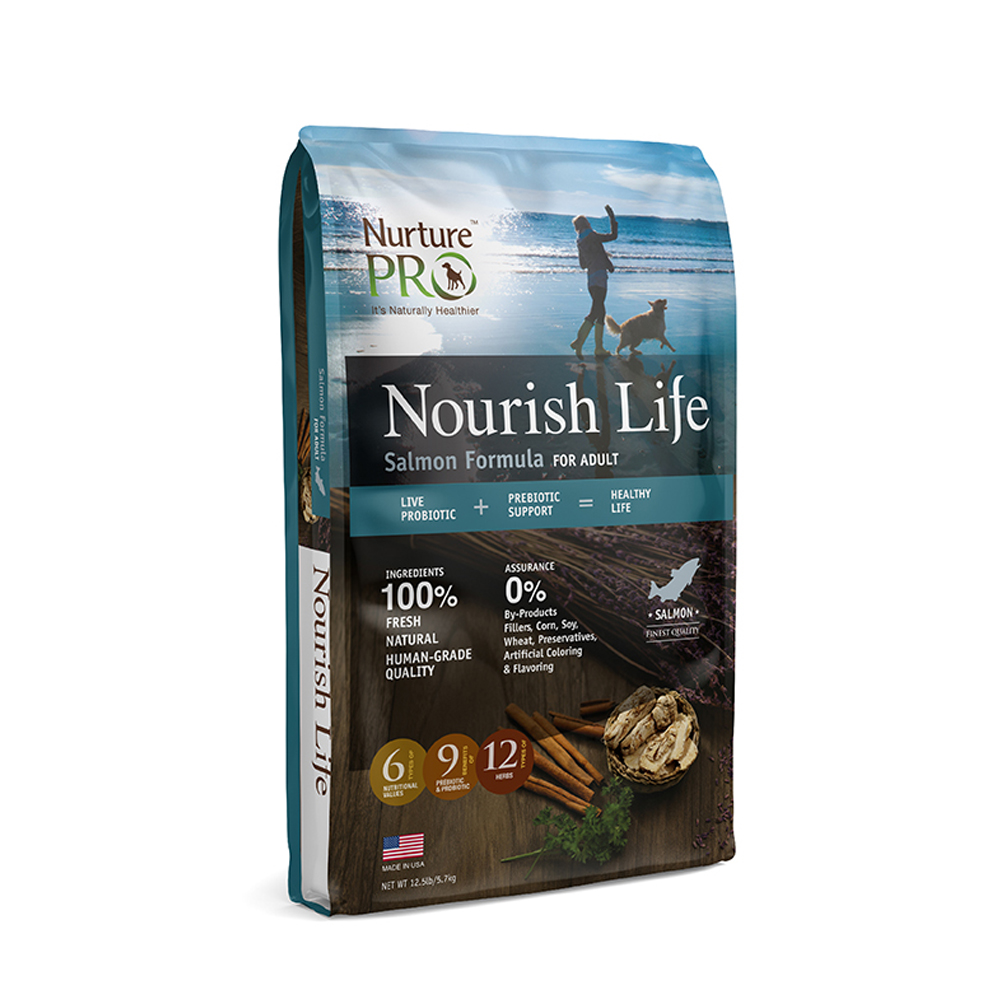 Nurture Pro Nourish Life Salmon Formula For Adult Dogs, 12.5lb