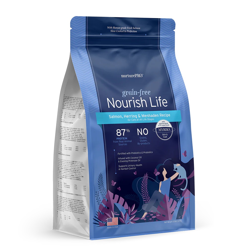 Nurturepro Nourish Life Grain Free Salmon, Herring, and Menhaden Recipe for Cats 0.5lb