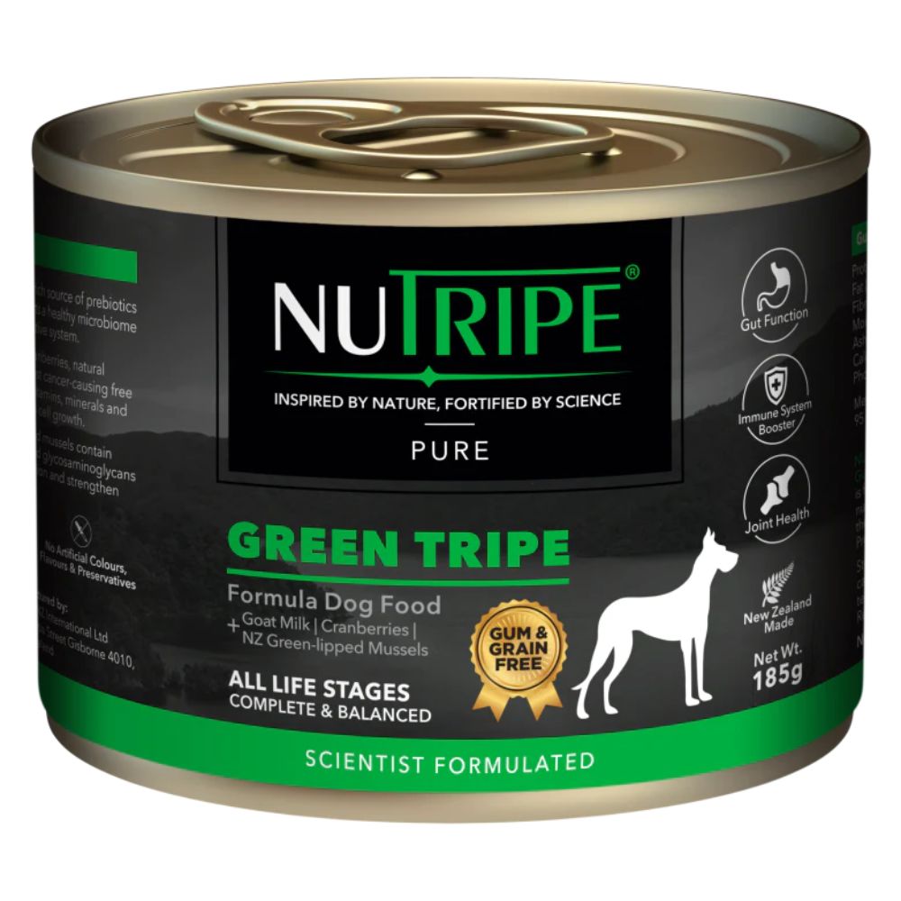 Nutripe Pure Green Tripe Dog Can Food (Gum-Free) 185g