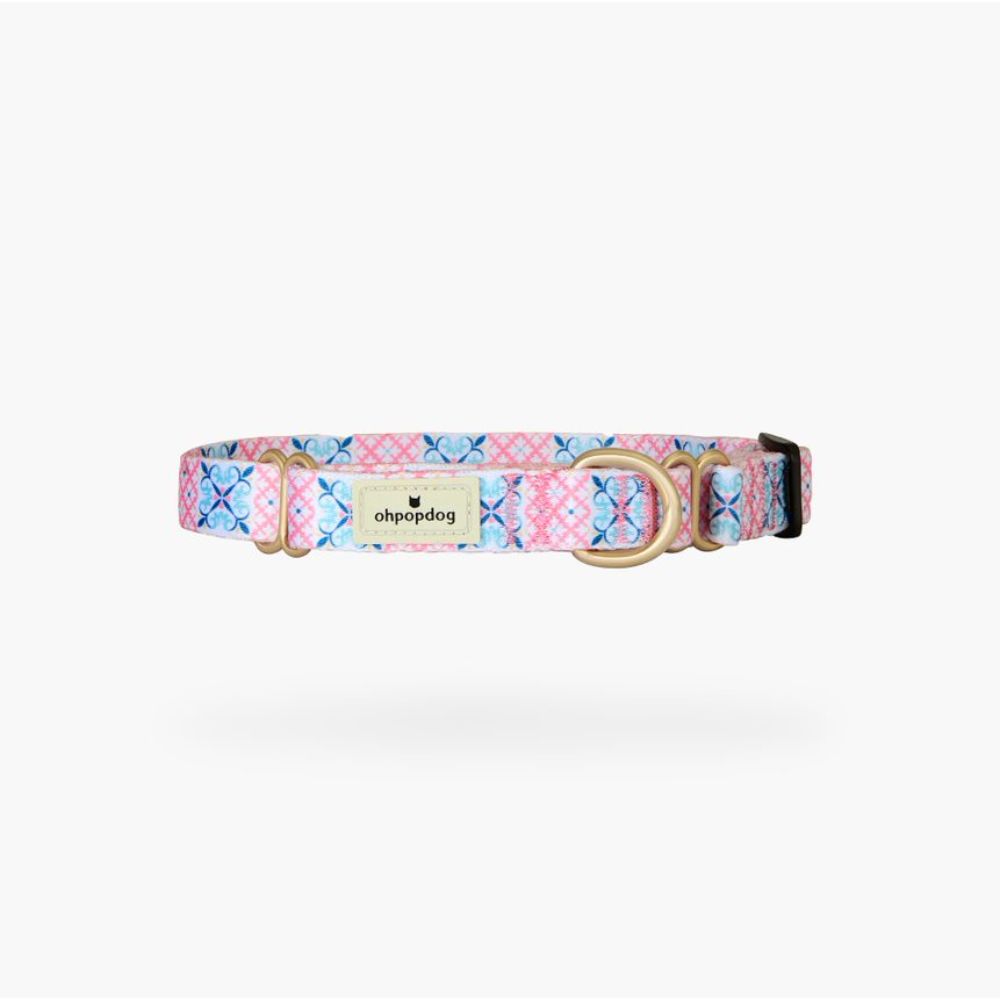 Ohpopdog Bibik Pink Martingale Nylon Collar