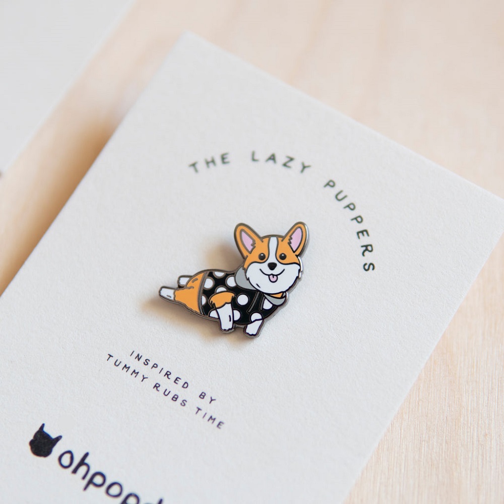 Ohpopdog Corgi Pin