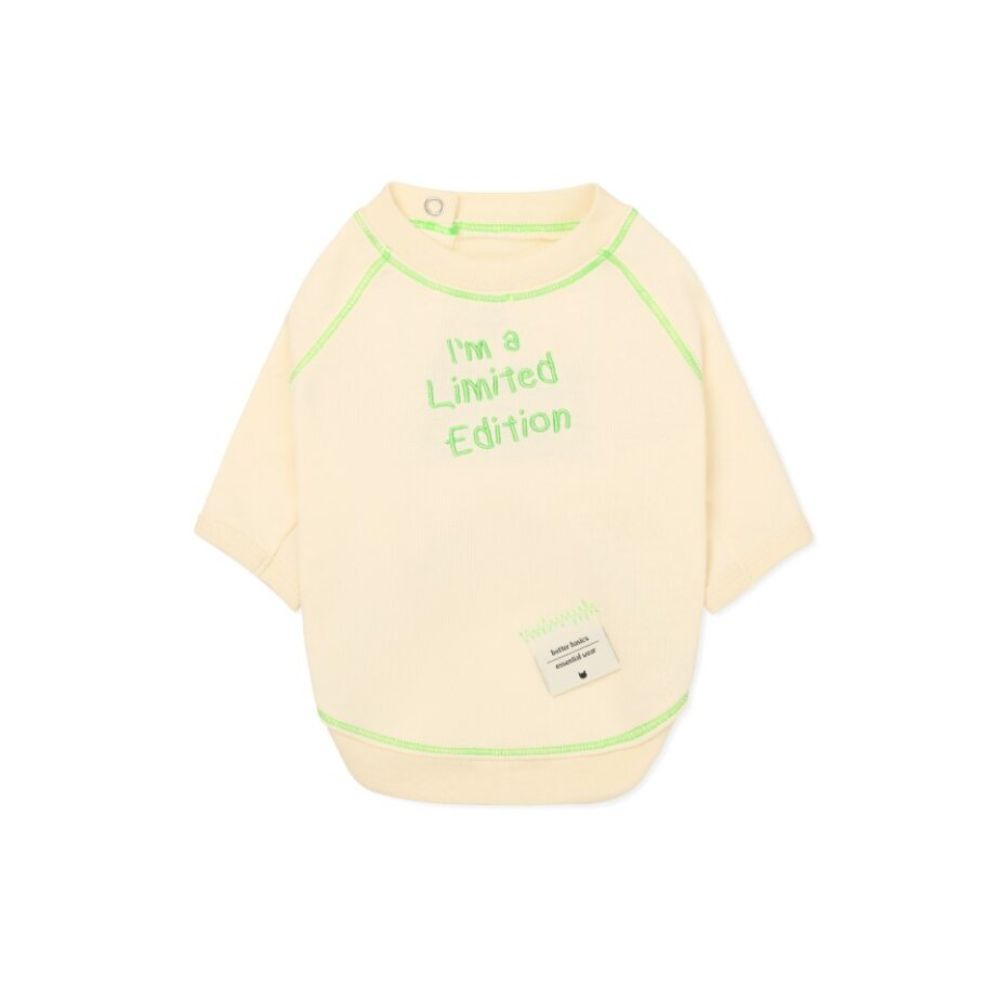 Ohpopdog Dog Raglan Limited Cream