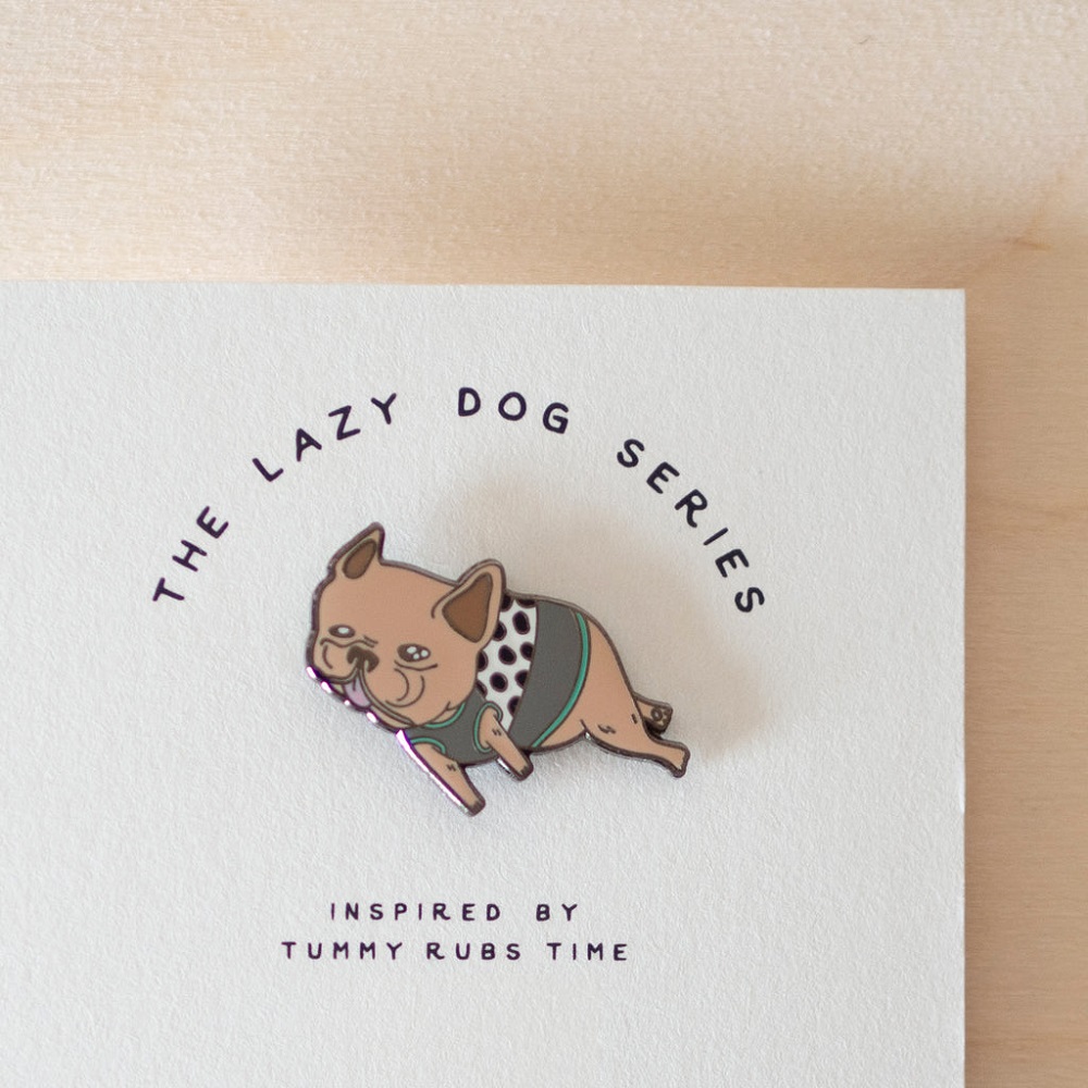 Ohpopdog French Bulldog Pin Cream