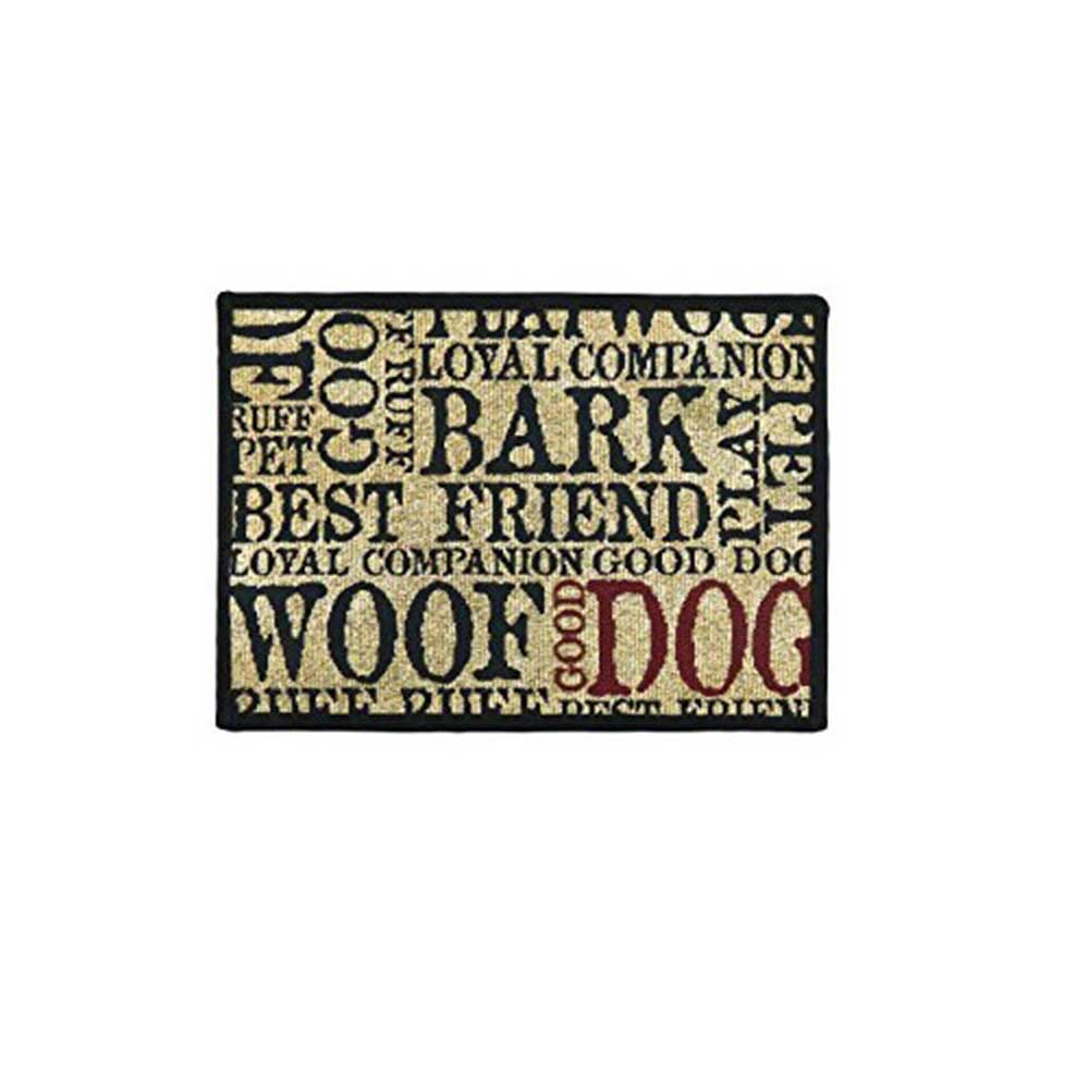 PB Paws & Co. Pet Collection Tapestry Pet Mats, Good Dog Pattern (Sand)