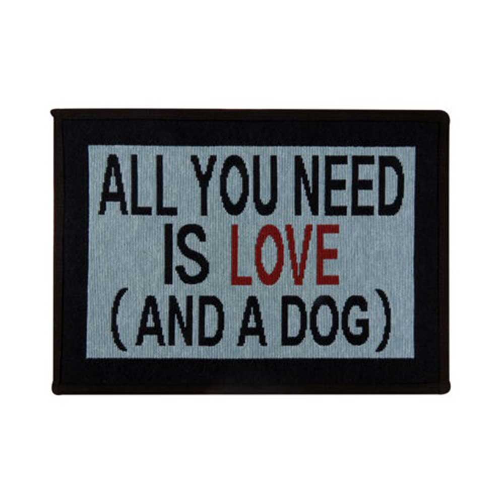 PB Paws & Co. Tapestry Pet Mats, Need Love & Dog Pattern