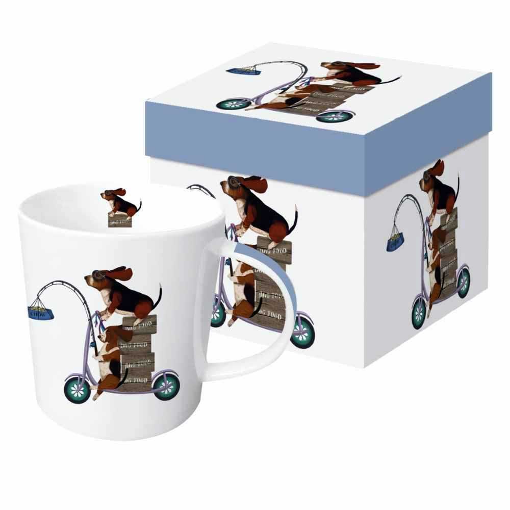 PPD Scooter Dogs Bassett Hounds Mug