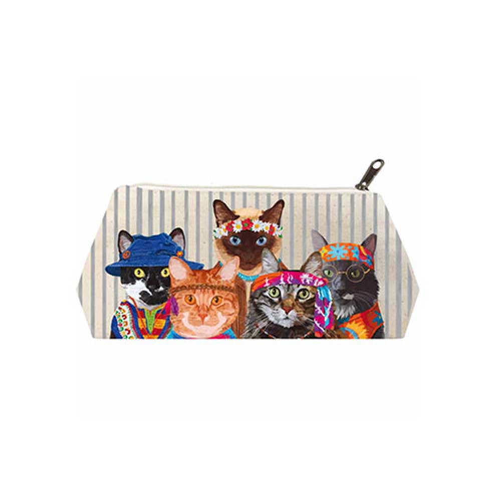 Paperproducts Design Canvas Cosmetic Bag, Groovy Cats (Medium)