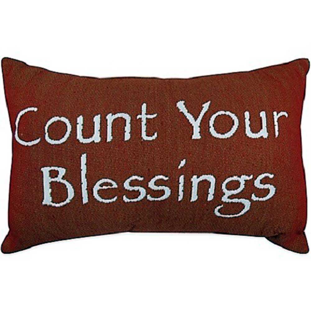 Park B. Smith Vintage House Pillow, Count Your Blessings Pattern