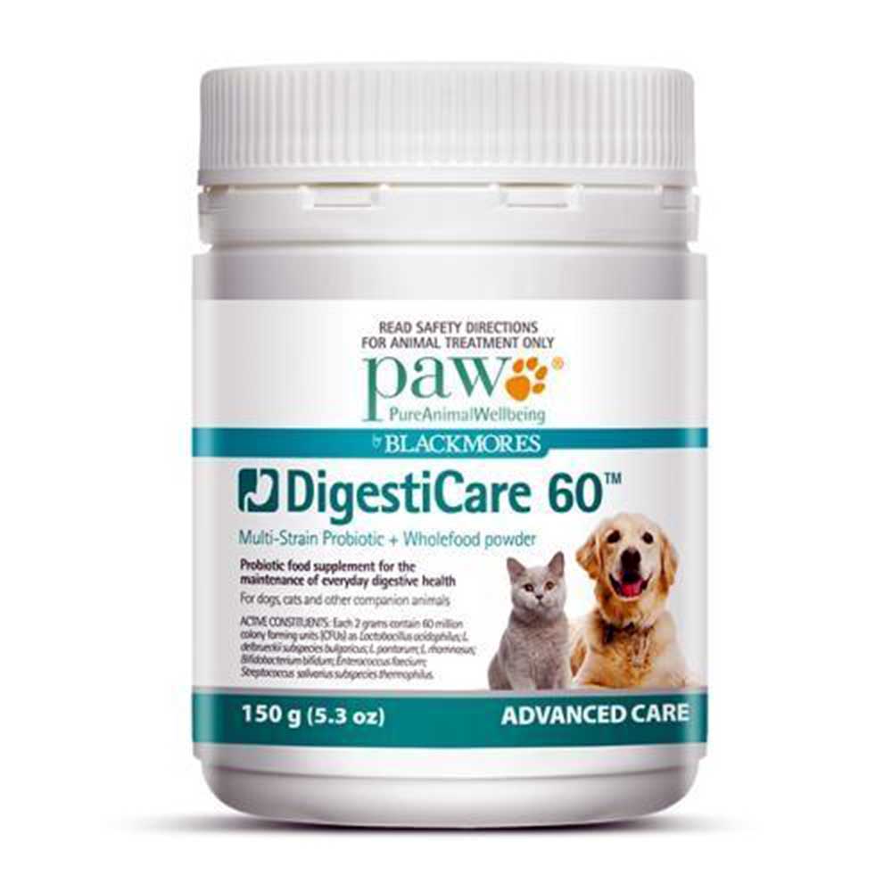 Paw Digesticare 60 Probiotic Supplement For Dogs, Cats and other Companion Animals