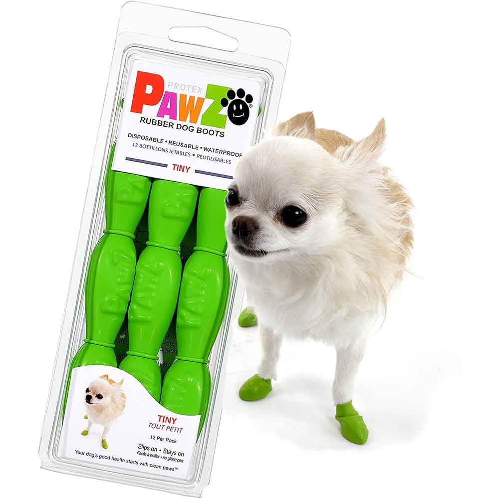 Pawz Disp Rubber Dog Boots AppleG Tiny